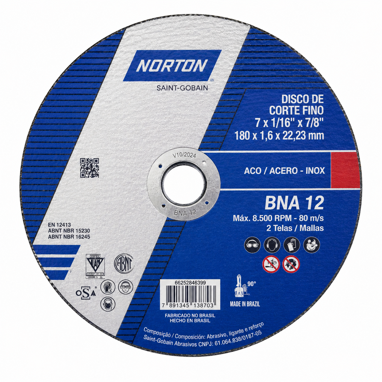 Disco de corte metal Norton