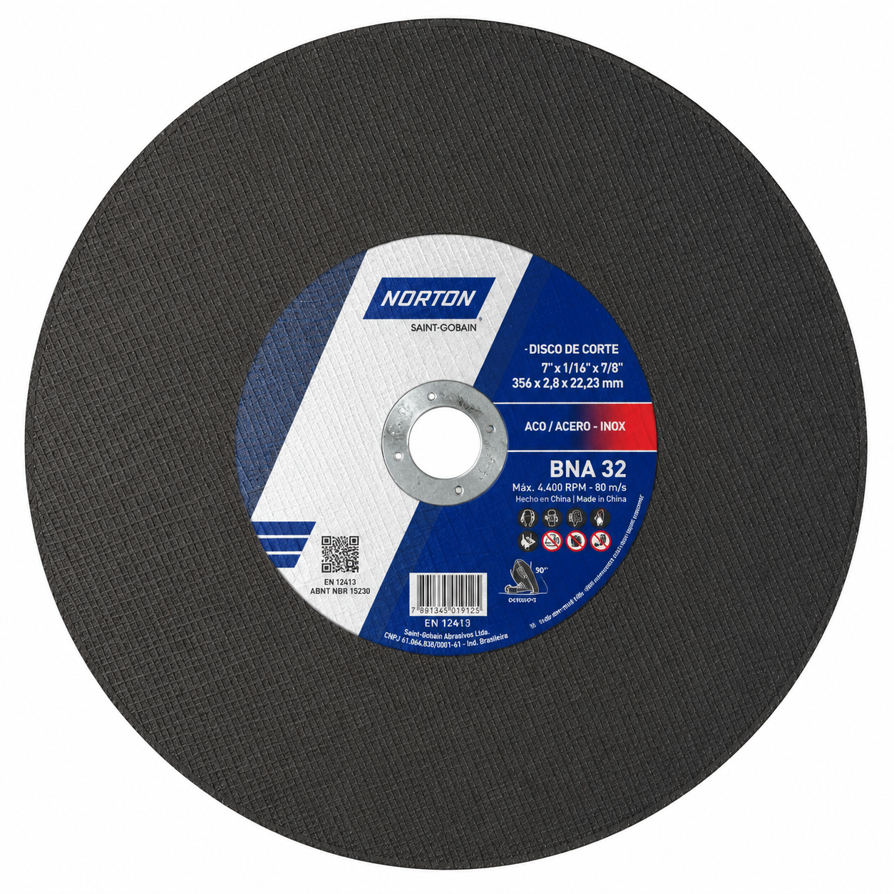 Disco de corte metal Norton para tronzadora BNA32